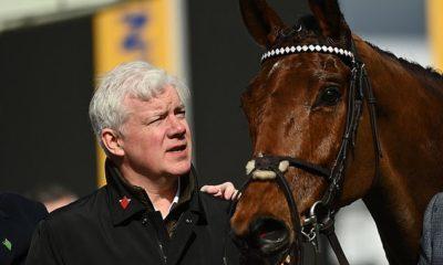 Brian Acheson was overcome with emotion after seeing his horse Bob Olinger win the Relkeel Hurdle prize on his Cheltenham return