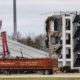 Demolition of the Parks Tower at Lucas Oil Indianapolis Raceway Park takes place on Thursday, Jan. 4, 2024, in Indianapolis. The Parks Tower was built in 1983, after the NHRA purchased the entire facility in 1979. The raceway, which began in 1958, was built on a 267-acre farm, by 15 local businessman with the idea of creating a 15-turn, 2.5 mile road course. The drag strip was added as an afterthought. The facilities held its first event in 1960.