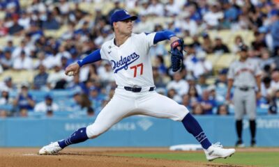 River Ryan shines in major league debut as Dodgers edge Giants