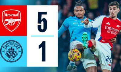 HIGHLIGHTS | Arsenal 5-1 Man City | Odegaard, Haaland, Partey, Lewis-Skelly, Havertz, Nwaneri Goals